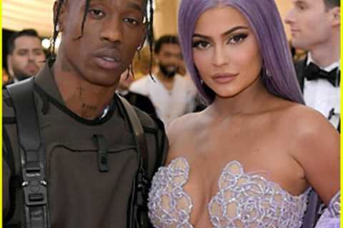 Kylie Jenner gives a glimpse of her baby son during the family’s Easter celebration with Travis..