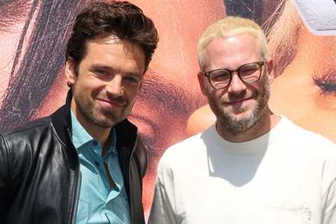Seth Rogen debuts bleached blonde hair at Pam & Tommy FYC event with Sebastian Stan