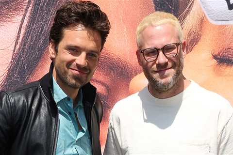 Seth Rogen debuts bleached blonde hair at Pam & Tommy FYC event with Sebastian Stan