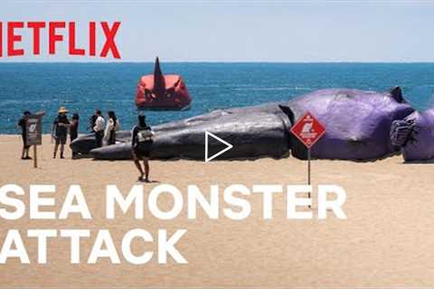 Tourists React to Prank: Real Life Sea Monster Attack! | Netflix