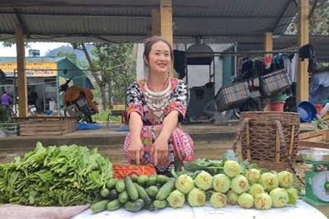 Vang Hoa And Zon Harvest Vegetables To Sell In The Highland Market, king kong amazon, Fp 284