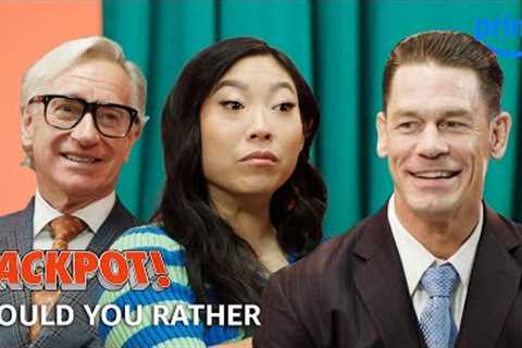 Would You Rather with John Cena, Awkwafina, and Paul Feig | Jackpot! | Prime Video