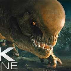 Escaping The Xenomorph-Rex (2025) 4K Scene | Jurassic World: Rebirth Distortus Rex Movie Clip